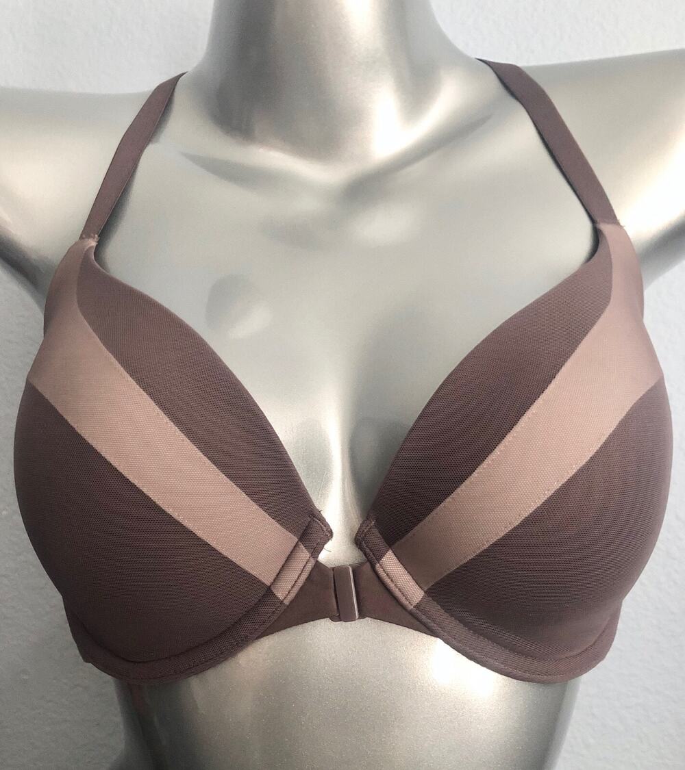 Victoria' Secret Cocoa Blush Body By Victoria Lightly Lined Front Close Demi Bra